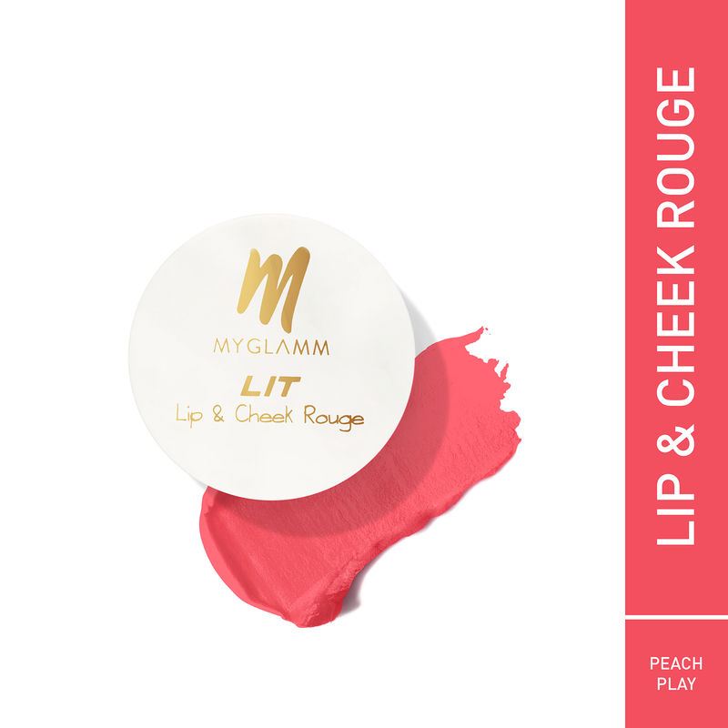 MyGlamm Lit Lip And Cheek Rouge - Peach Play