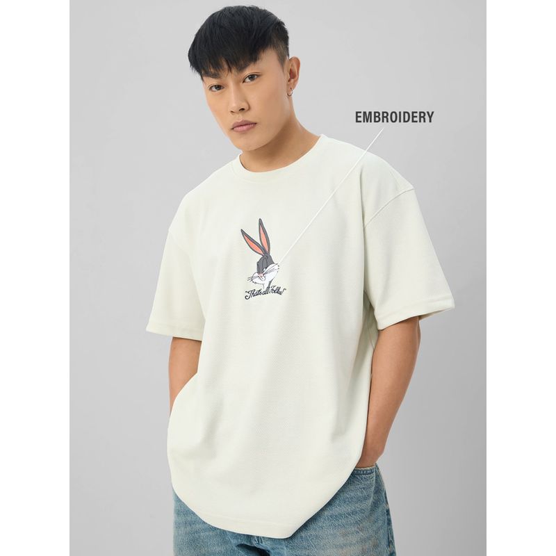The Souled Store Official Bugs Bunny That's All Folks Men Oversized T-Shirt (XL)