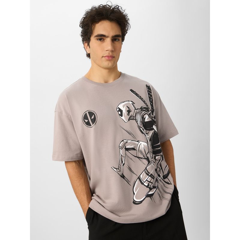 The Souled Store Official Deadpool Run Men Oversized T-Shirt (2XL)