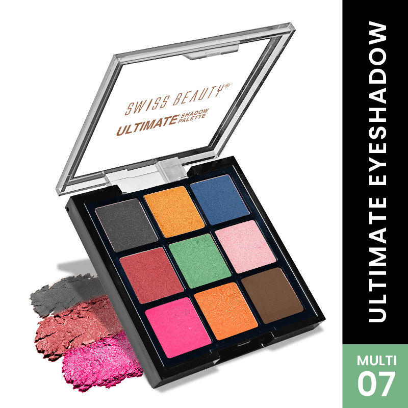 Swiss Beauty Ultimate 9 Pigmented Colors Eyeshadow Palette - Shade 07