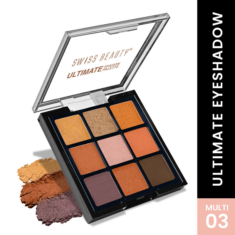 Swiss Beauty Ultimate 9 Pigmented Colors Eyeshadow Palette - Shade 03