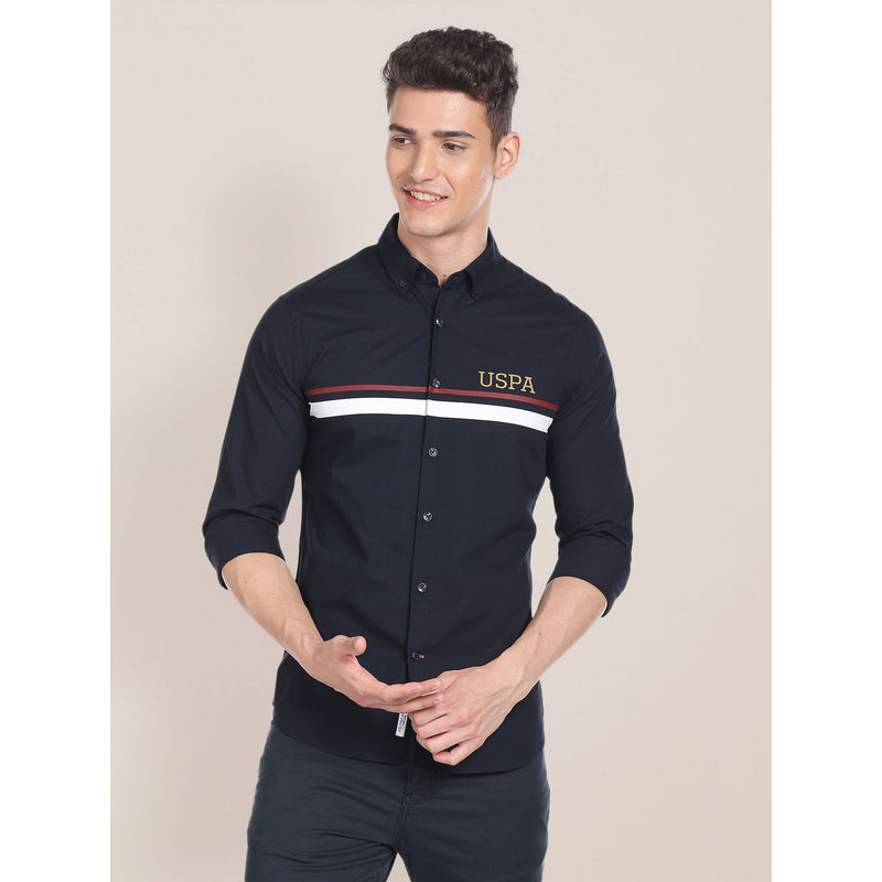 U.S. POLO ASSN. Engineer Stripe Cotton Shirt (XL)