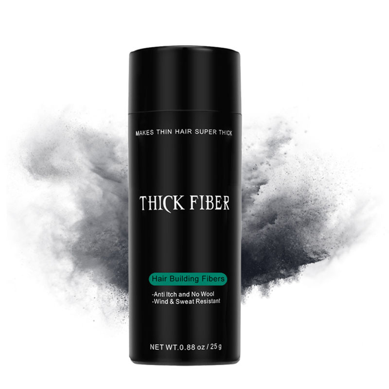 THICK FIBER Hair Fibers For Thin Hair & Bald Spots - Black