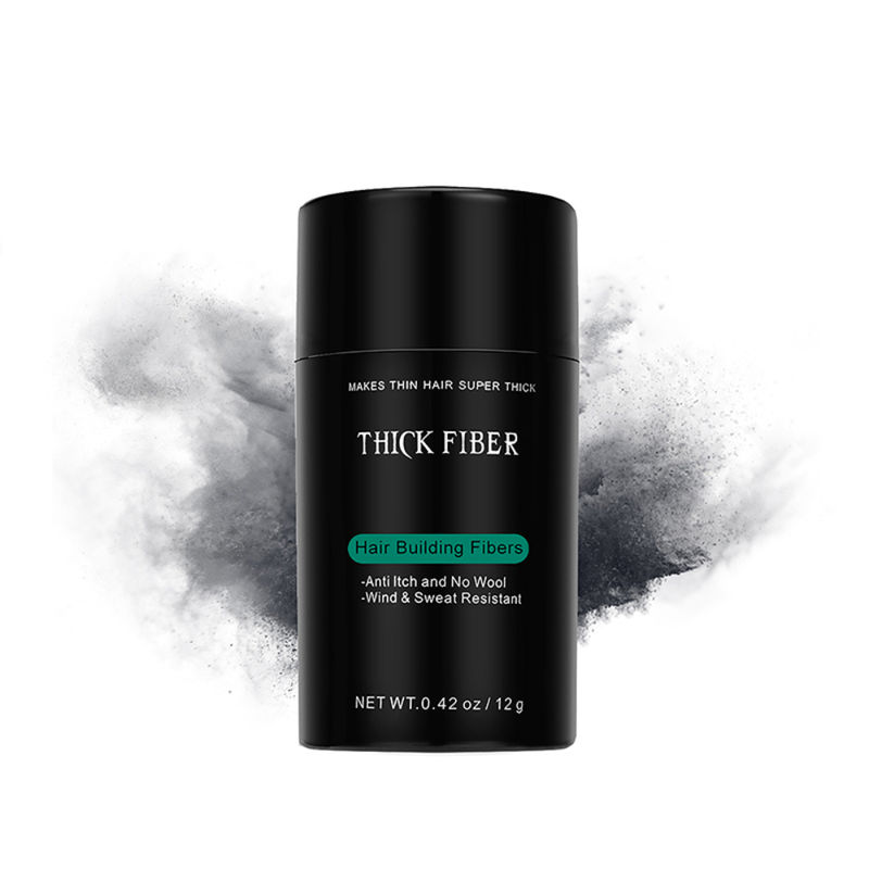 THICK FIBER Hair Building Fibers Powder And Color Touch Up - Black