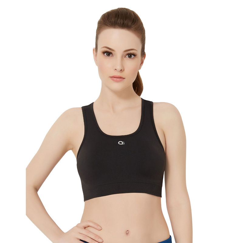 Amante Black Non-Padded Non-Wired Reversible Sports Bra (S)