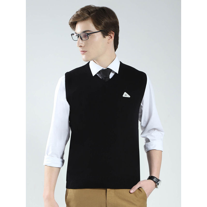 Monte Carlo Men Black Solid Sweater (XL)