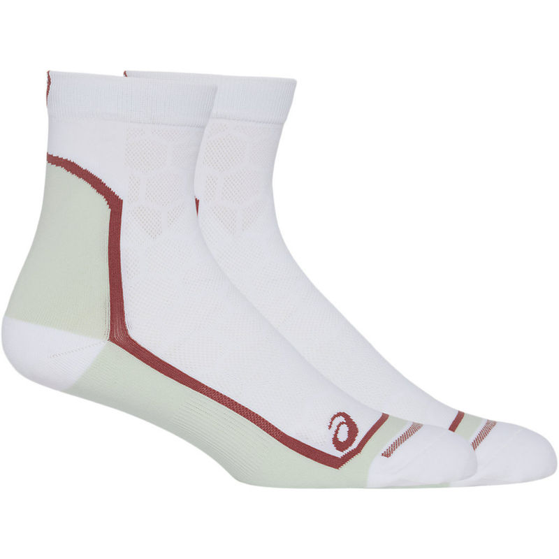 ASICS Road Quarter White Unisex Socks (S)