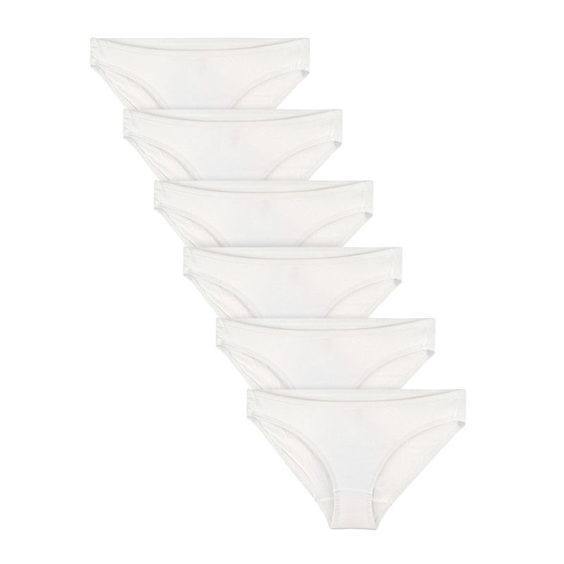 Buy Bodycare 100 Cotton Teenager Assorted Panties In Pack Of 6 White