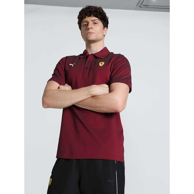 Puma Scuderia Ferrari Race 2 Tone Men's Motorsport Polo T-Shirt (L)