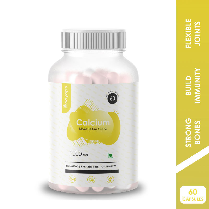 BODYOPS Calcium Magnesium + Zinc 1000mg Capsules