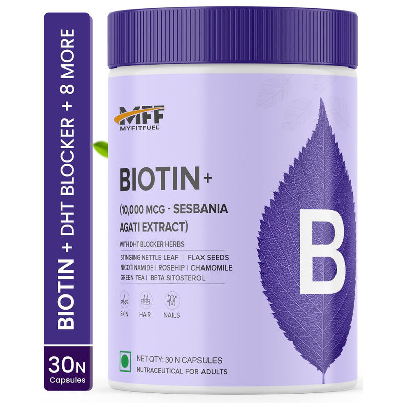 MyFitFuel Biotin+ 10,000MCG Sesbania +10 Hair Key Extracts