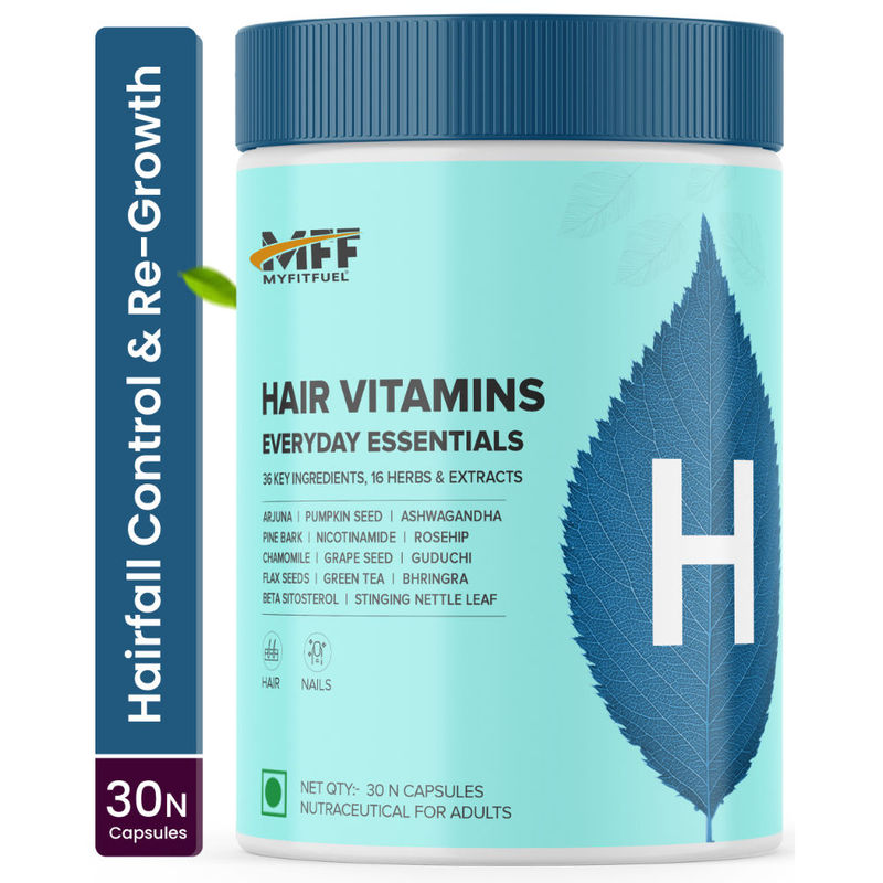 MyFitFuel Hair Vitamins + Dht Blocker (36 Vitamins, Mineral & Herbs) Hair Regrowth
