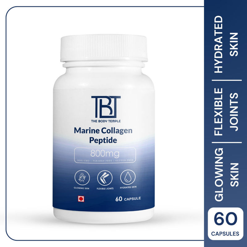 The Body Temple Marine Collagen Peptide 800mg for Healthy & Shiny Hair and Strong Nails