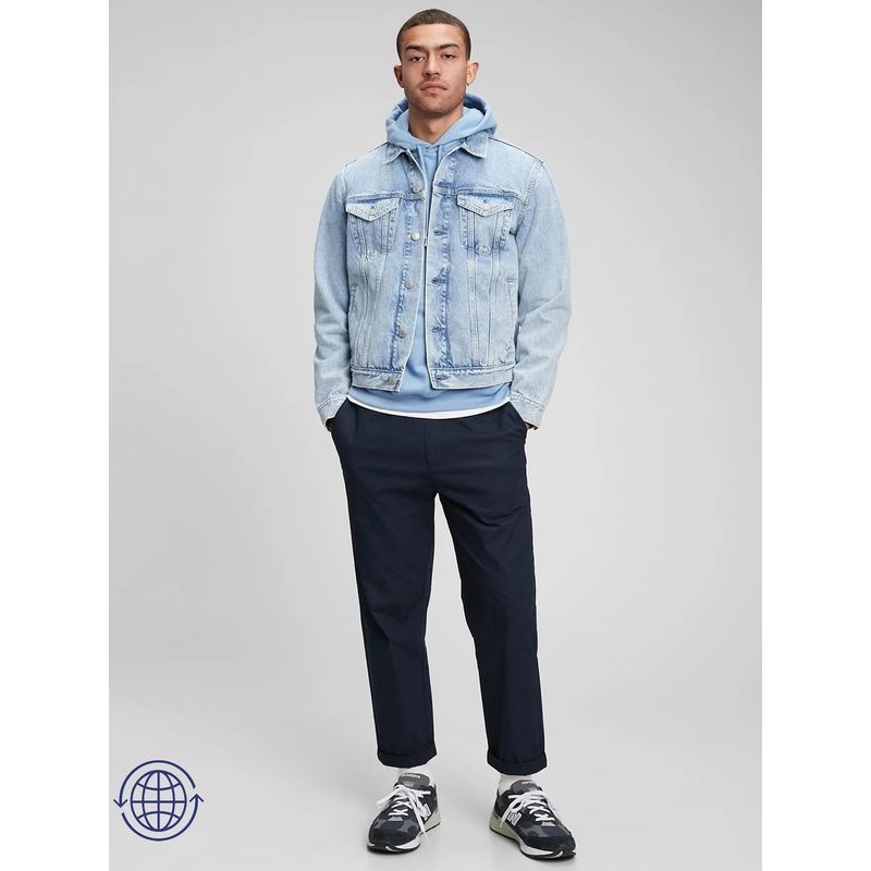 GAP Men Blue Solid Denim Jacket (S)