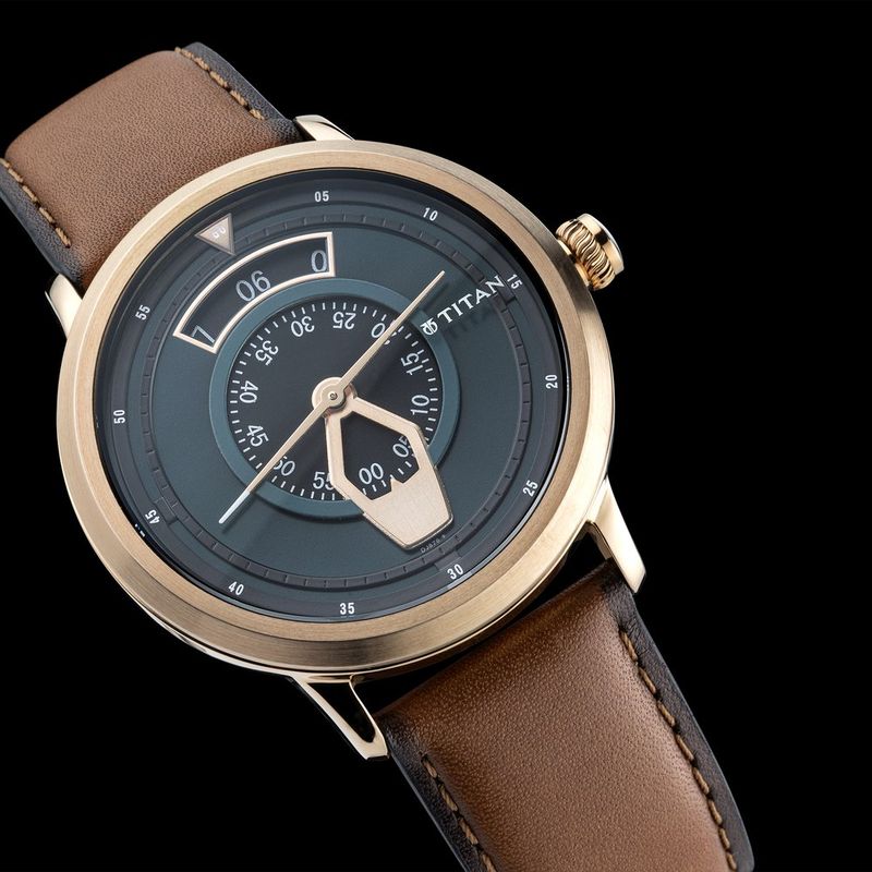 Buy Titan NM1828QL01 Green Dial Analog Watch For Men Online