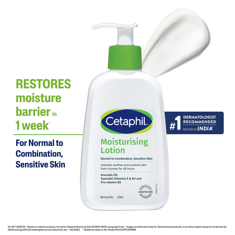 Cetaphil Moisturising Lotion For Dry To Normal Sensitive Skin - Dermatologist Recommended