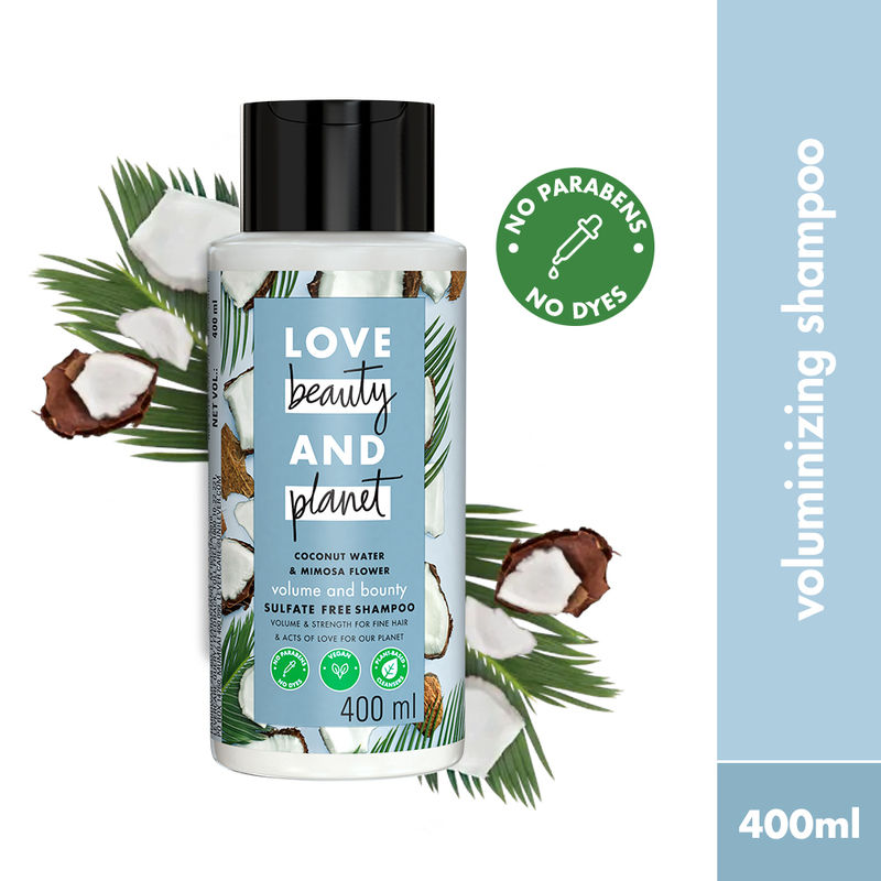 Love Beauty and Planet Coconut Water & Mimosa Shampoo for Women Paraben Free