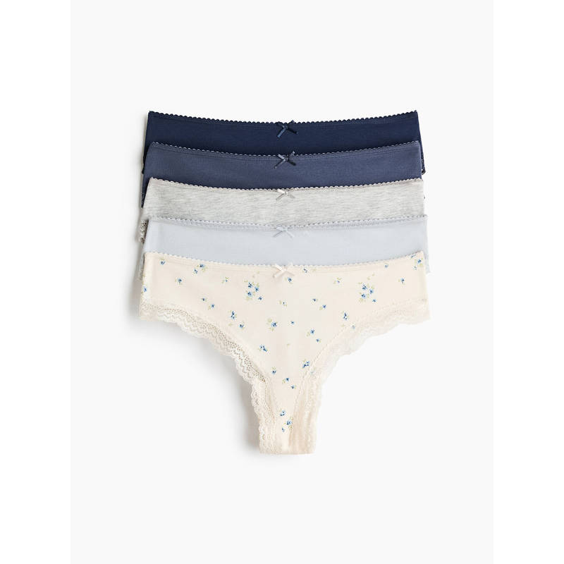 H&M Women Multi-Color 5-Pack Brazilian Briefs (XS)
