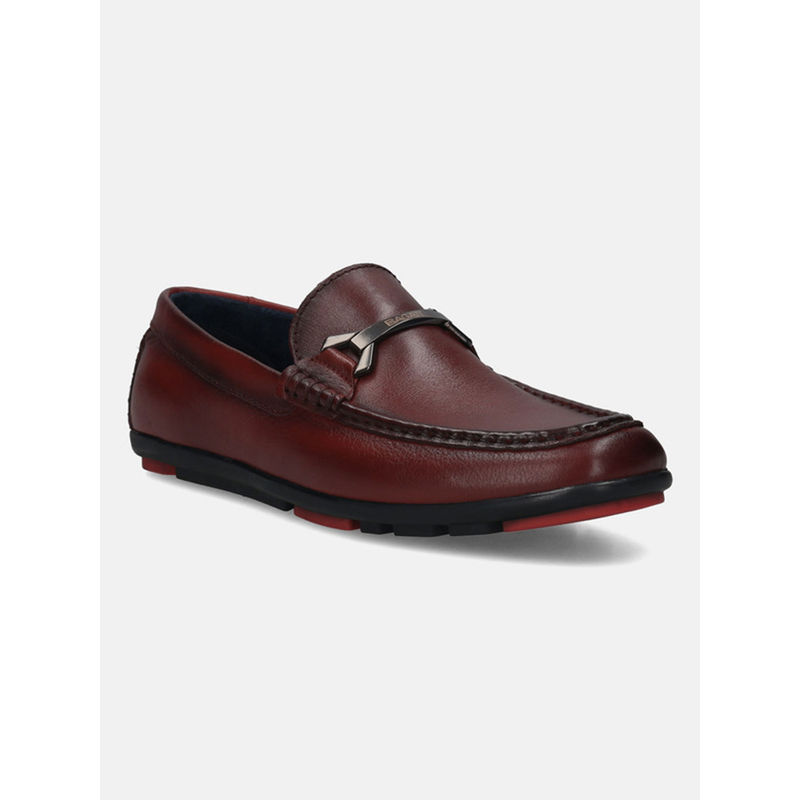 BAGATT Corrado Maroon Leather Mens Formal Shoes (EURO 45)