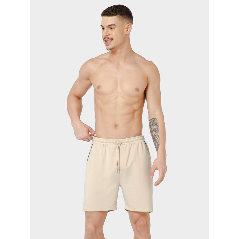 Bummer Men Cream Premium Lounge Shorts (L)