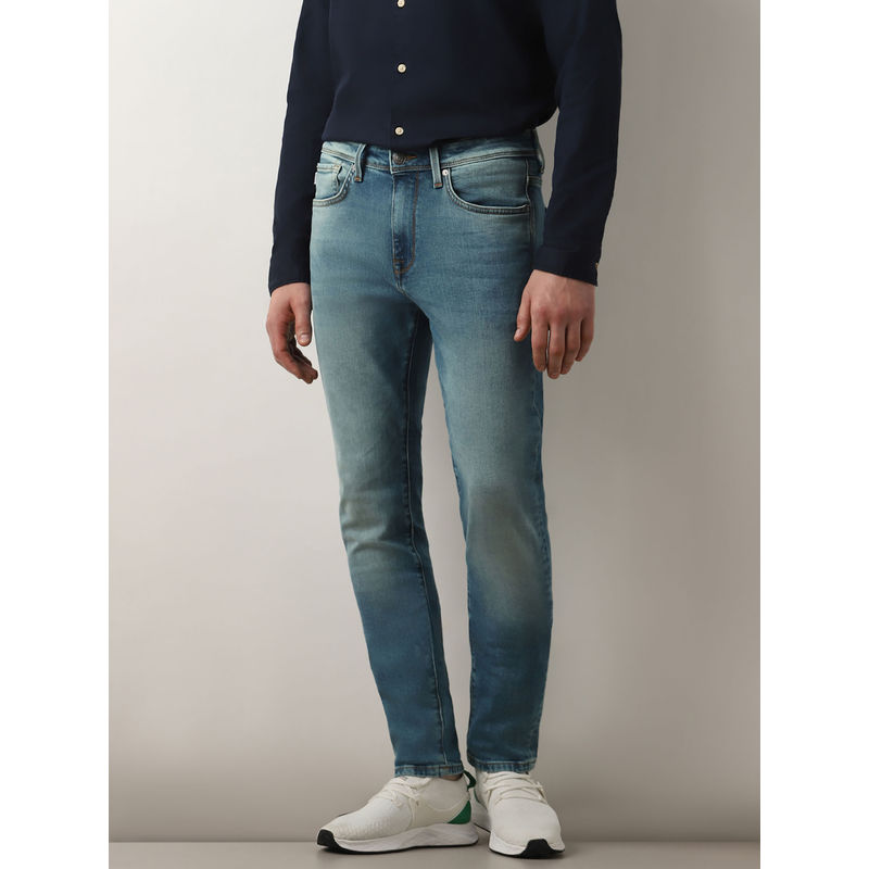 Selected Blue Mid Rise Washed Slim Fit Jeans (29)