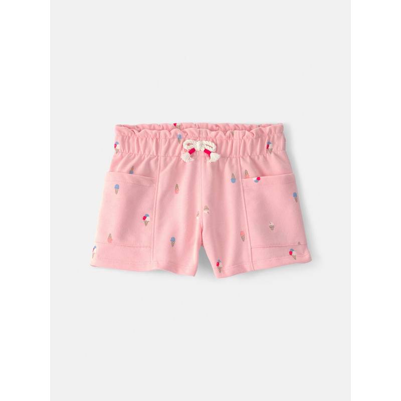 Carter's Girls Pink Ice Cream French Terry Shorts (2-3 Years)