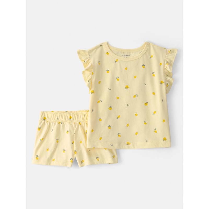 Carter's Girls Yellow Lemon Top & Shorts