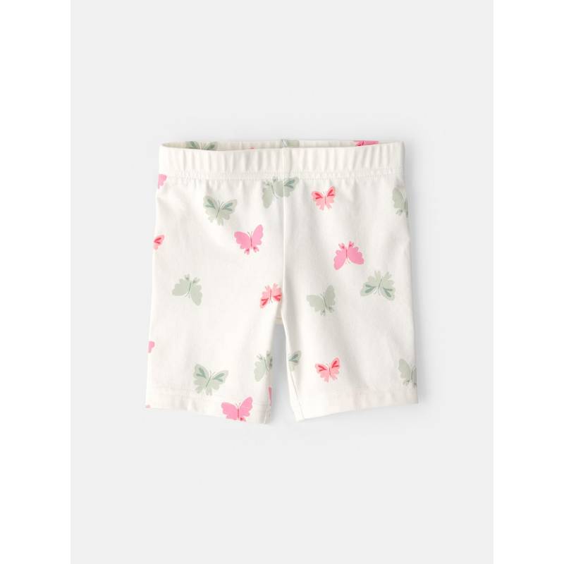 Carter's Girls White Butterfly Bike Shorts (2-3 Years)