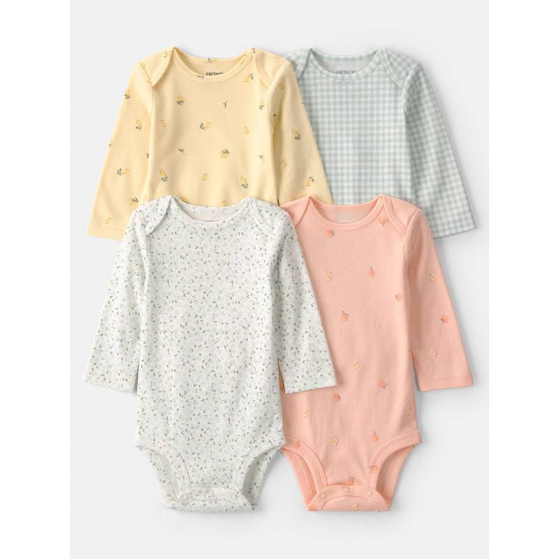 Carter's Baby Girl Multi-Color Long-Sleeve Onesies