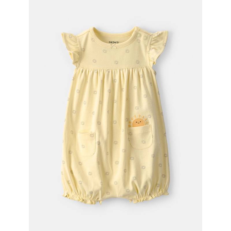 Carter's Baby Girl Yellow Sunshine Romper (Newborn)