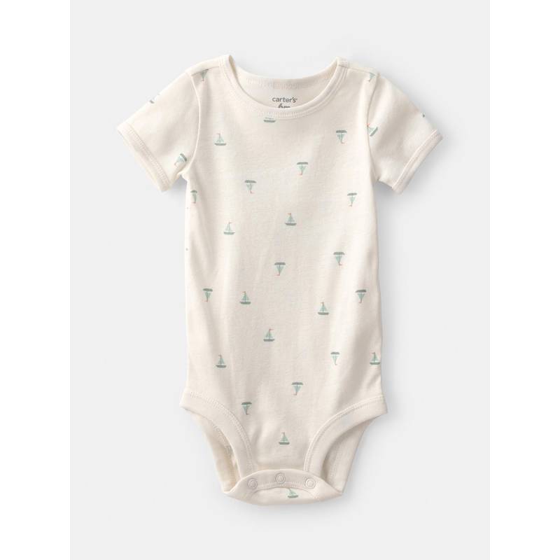 Carter's Baby Boy Green Sailboat Dungaree with Bodysuit