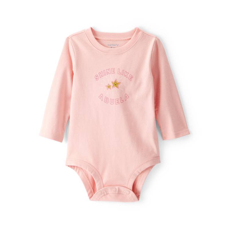 Carter's Baby Girl Shine Like Abuela Full Sleeve Graphic Romper (New Born)