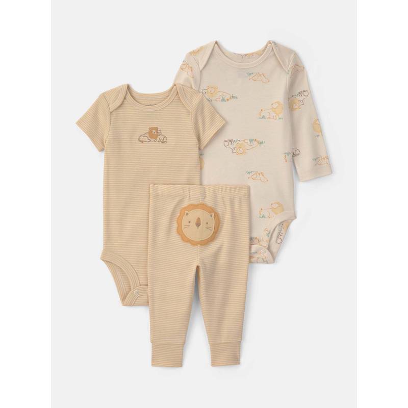 Carter's Infant Boys Lion Bodysuit & Joggers Set - Yellow/Ivory