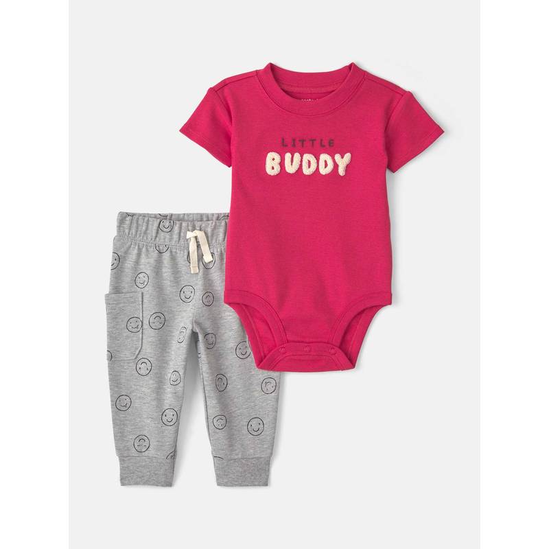 Carter's Infant Boys Bodysuit & Joggers Set - Red/Grey