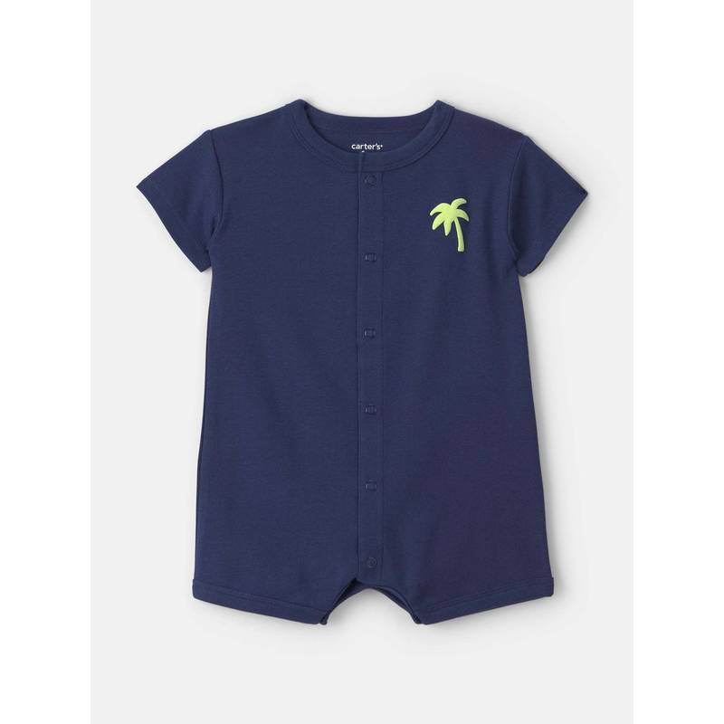 Carter's Infant Boys 'Surf Club' Short-Sleeve Romper - Navy Blue (New Born)