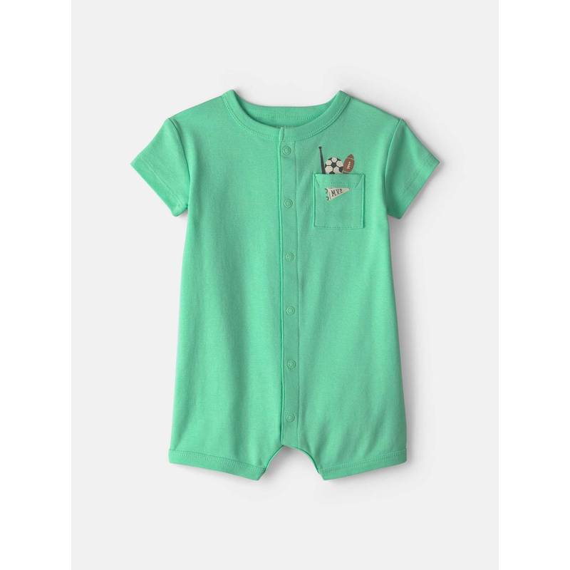 Carter's Infant Boys Sports Romper - Green (New Born)