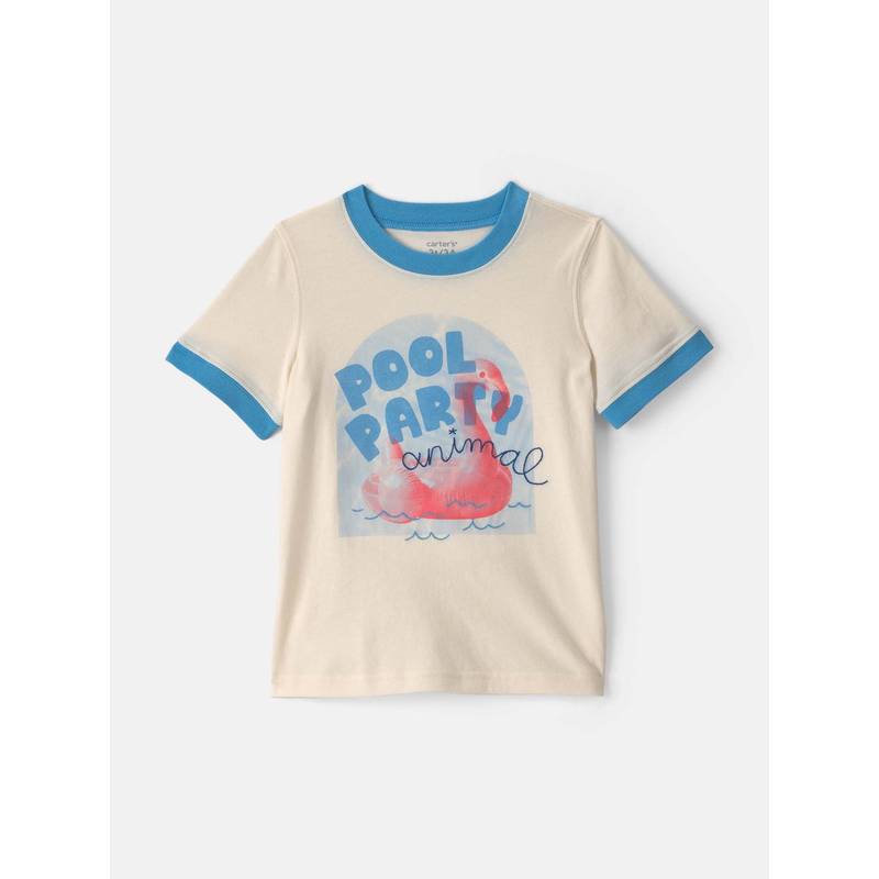 Carter's Toddler Boys Flamingo Graphic T-Shirt - White (2-3 Years)