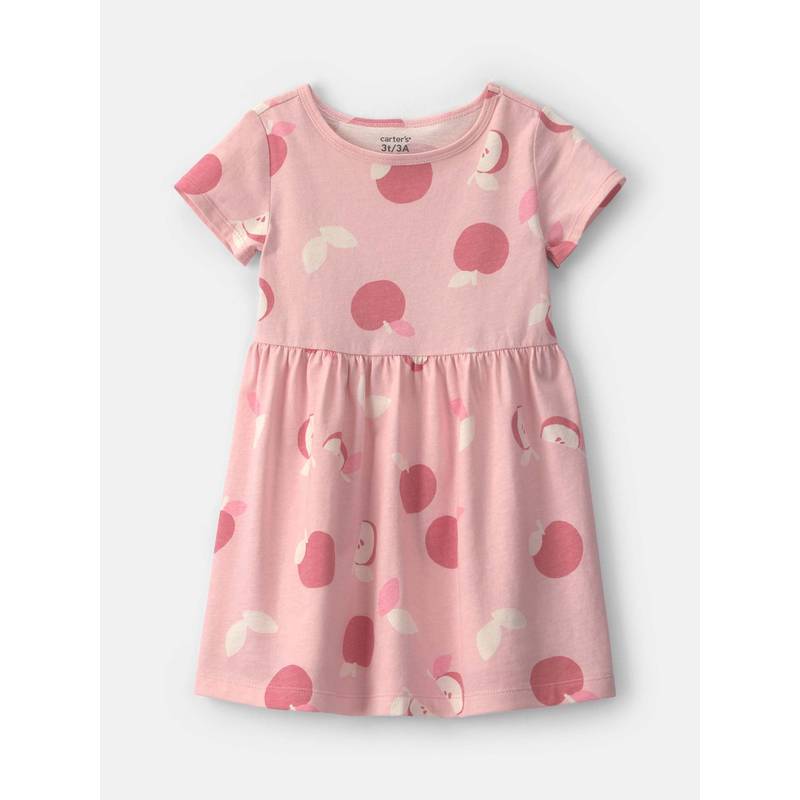 Carter's Toddler Girls Apple Short-Sleeve Dress - Pink (2-3 Years)