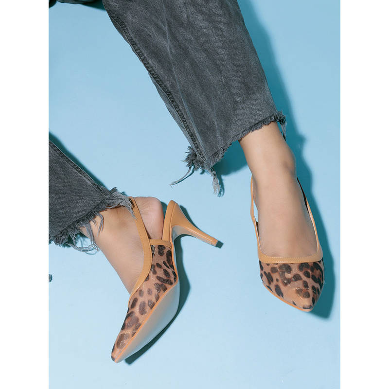 Truffle Collection Brown Animal Print Stiletto Heels (UK 3)