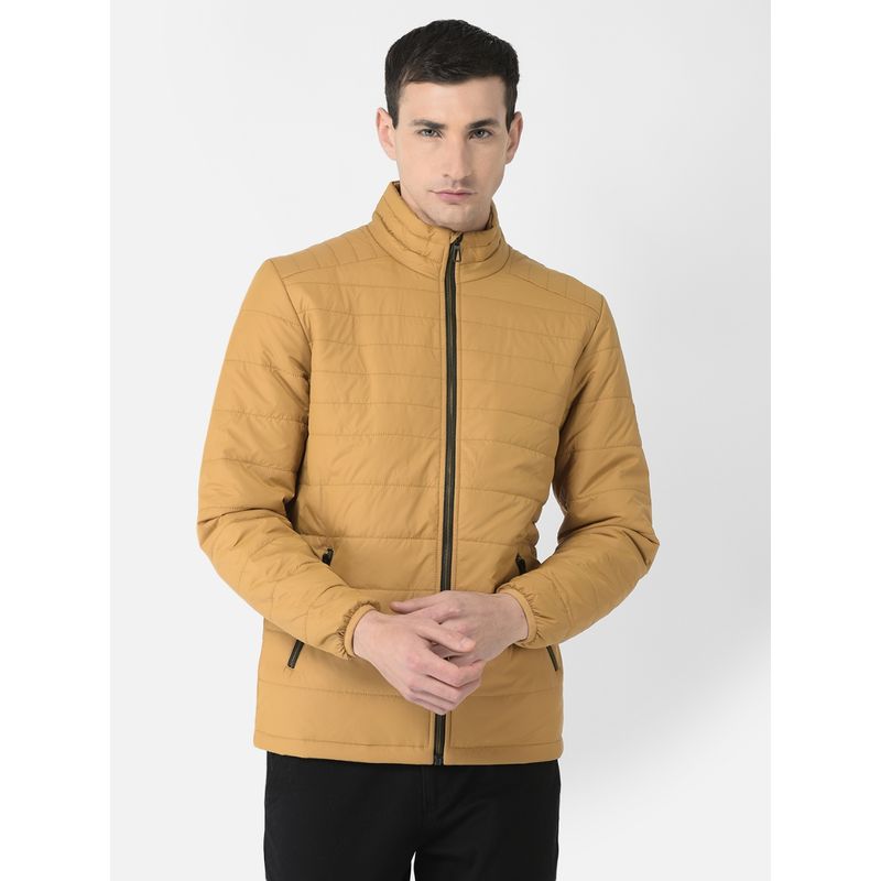 CRIMSOUNE CLUB Men Light-Padding Tan Jacket (M)