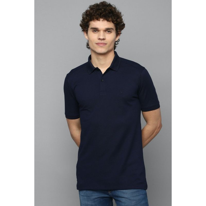Allen Solly Men Navy Blue Polo T-Shirt (S)
