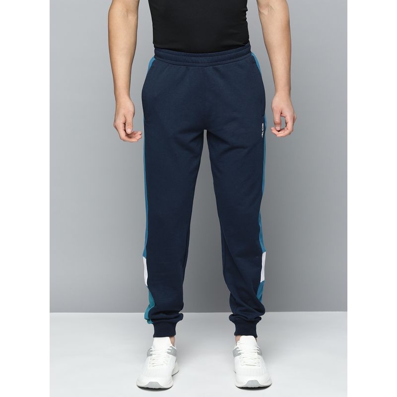 Alcis Men Navy blue Colourblocked Track Pants (L)