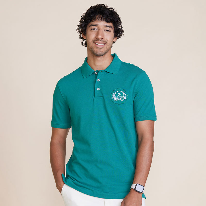 GLOOT "Cool To Care" Badge Polo T-Shirt GLA012 Green (L)