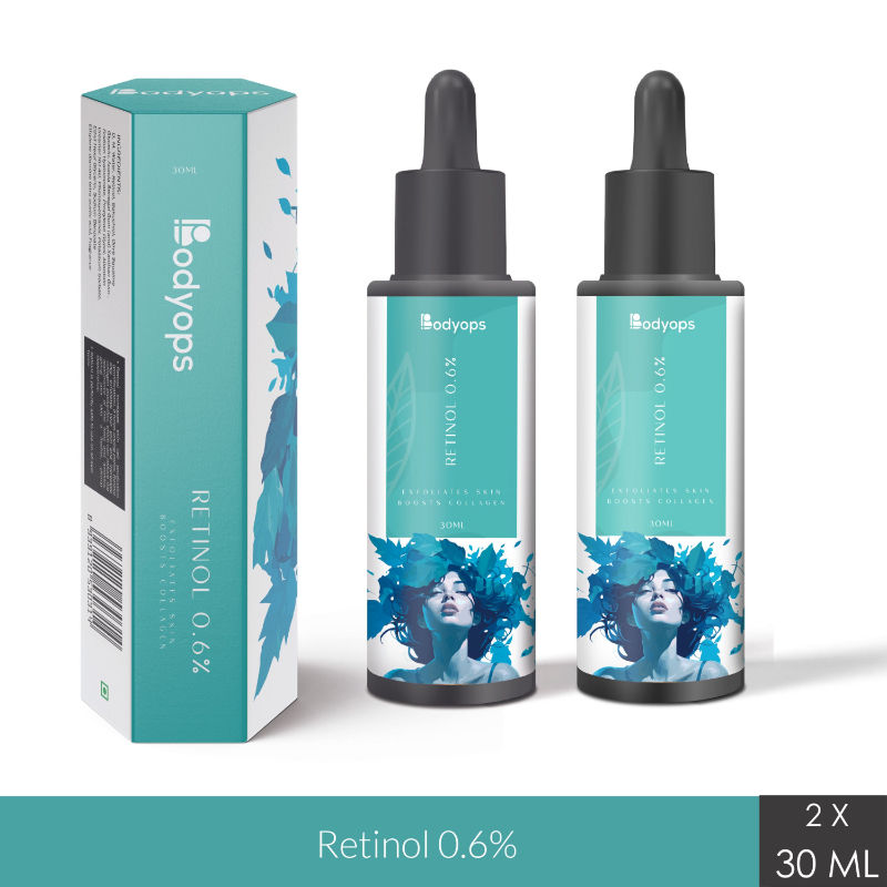 BODYOPS 0.6% Retinol Anti Aging Night Face Serum (Pack of 2)