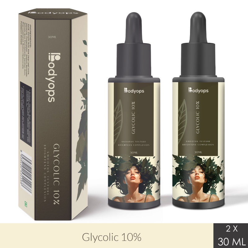 BODYOPS 10% Glycolic Acid Face Serum (Pack of 2)