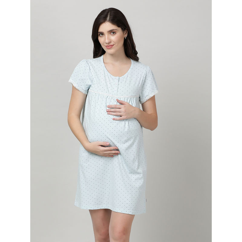 Mackly Womens Polka Dot Maternity Dress (S)
