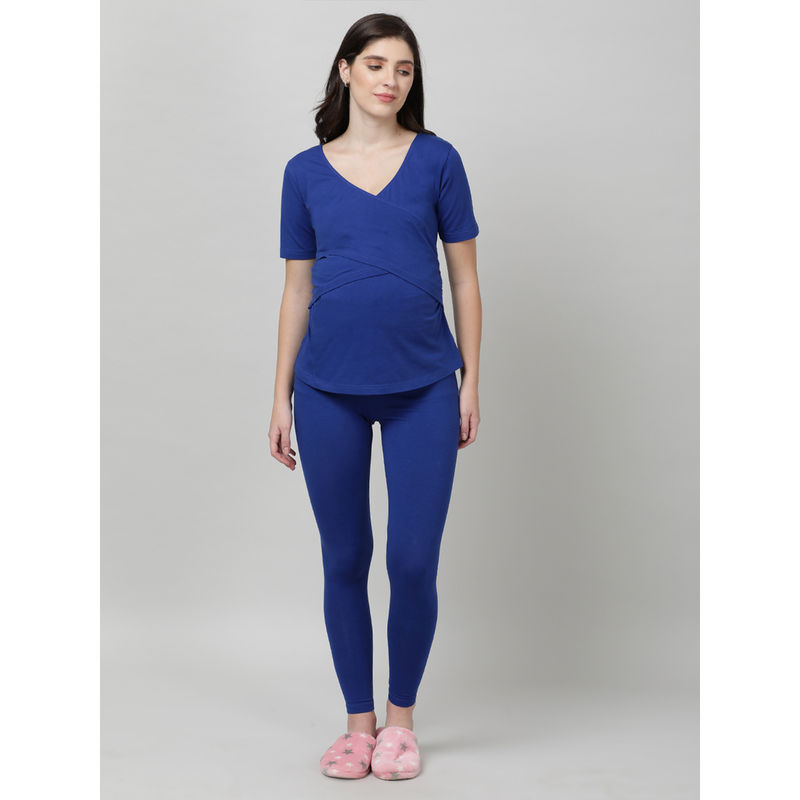 Mackly Womens Solid Nightsuit (Set of 2) (S)
