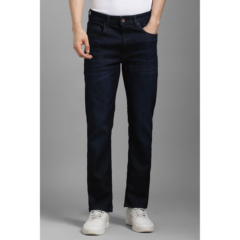 Louis Philippe Men Navy Blue Slim Fit Jeans (32)