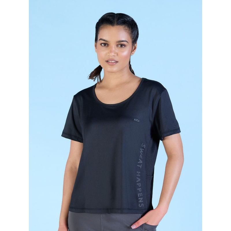 Kica Feather Feel Gym Top With Side Mesh Panels For Training (L)