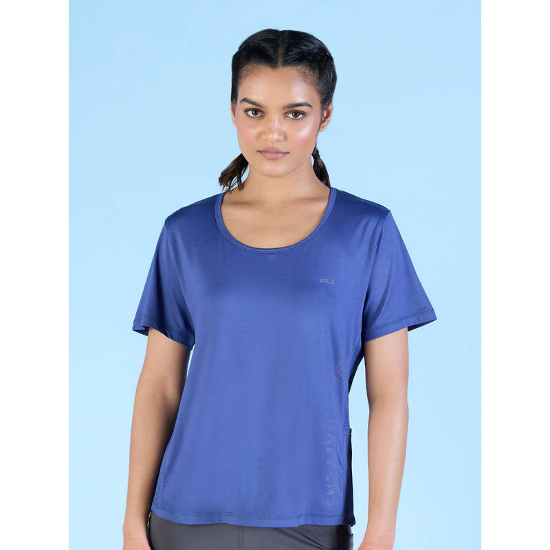Kica Feather Feel Gym Top With Side Mesh Panels For Training (S)